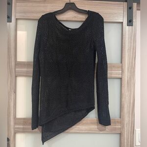 Guess Black Knit Asymmetrical Top